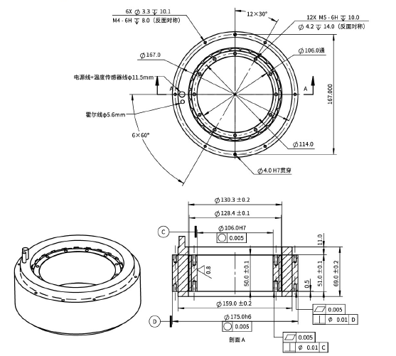 IDR175-H50 無框力矩電機